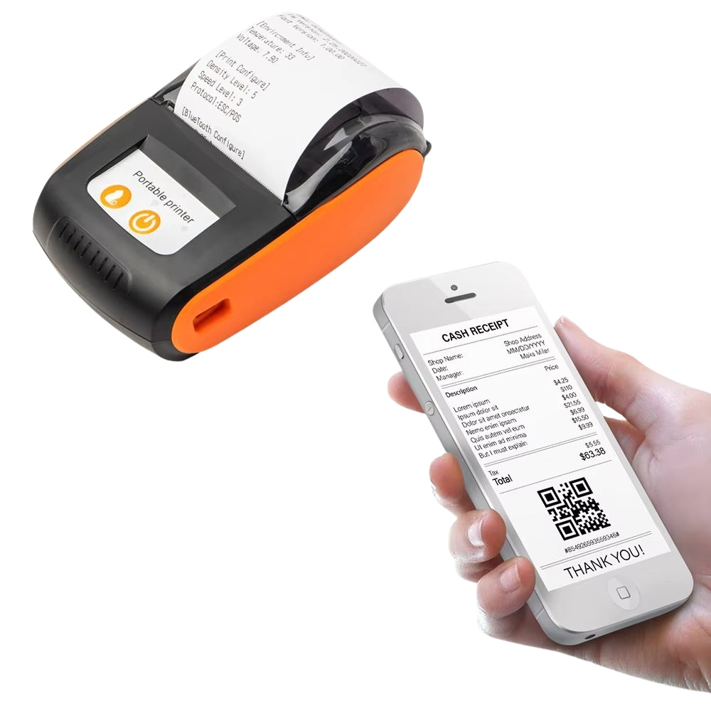 Mini Thermal Printing Wireless BT USB Mobile Receipt Printer
