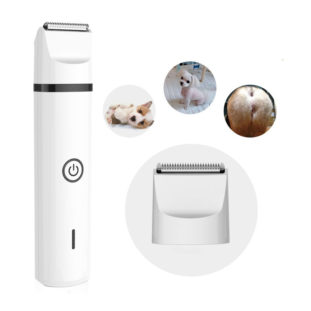 USB Rechargeable Cordless Low Noise Portable Pet Hair Trimmer_3